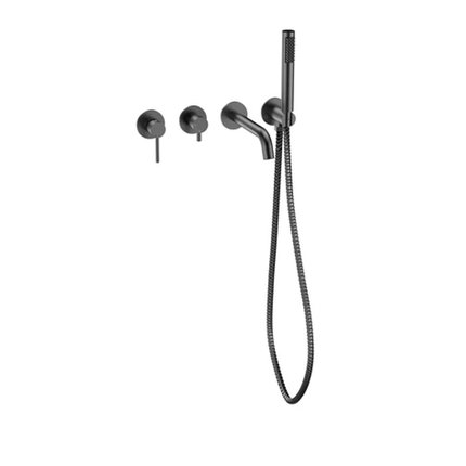 Besco VEO 4-otvorová podomietková vaňová batéria grafit BW-V4P-GR