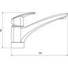 Novaservis METALIA 56 drezová vodovodná batéria, chróm 56091,0