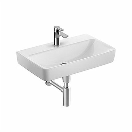 Kolo Geberit NOVA PRO keramické umývadla nástenné s otvorom pre batériu bez prepadu 65 x 40 cm