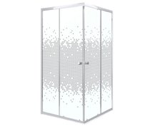 Novoterm Pixel SQ WH sprchový kút 90 x 90 x 180  cm, sklo vzor