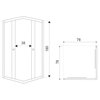 Novoterm Pixel SQ WH sprchový kút 80 x 80 x 180  cm, sklo vzor