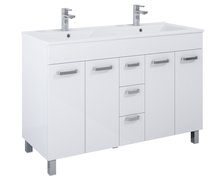 Elita Sunn Kyra 120 4D 3S White HG – Kúpeľňová skrinka s keramickým umývadlom 121,2x82,1x46,5 cm – RE169196008060