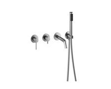 Besco VEO 4-otvorová podomietková vaňová batéria brúsený nikel BW-V4P-NS