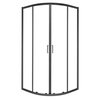 Novoterm ARUBA BL black sprchový kút bez vaničky 80 x 80 x 185 cm, sklo číre, profil čierny