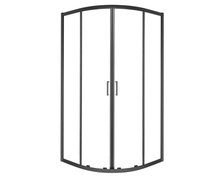 Novoterm ARUBA BL black sprchový kút bez vaničky 80 x 80 x 185 cm, sklo číre, profil čierny