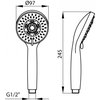 Valvex PROTECT flexibilná sprchová hadica 175 - 215 cm sivá, 2449910
