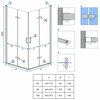 Rea MOLIER DOUBLE sprchový kút 80 x 100 x 190 cm, profil chróm K6367+K6371
