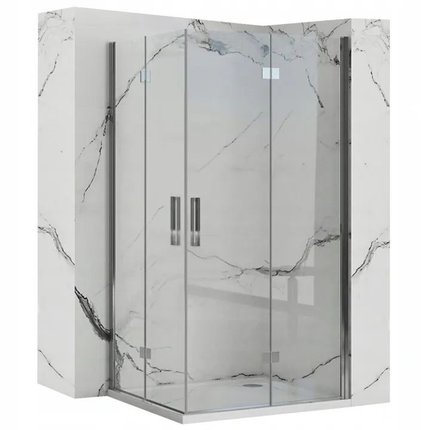 Rea MOLIER DOUBLE sprchový kút 80 x 100 x 190 cm, profil chróm K6367+K6371