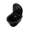 Uptrend AMARO WC VORTEX misa závesná Rimless 48 x 36 x 36 cm so sedátkom, čierna matná