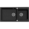 Laveo MILOS granitový drez 98 x 50 cm, čierny SPM_7209