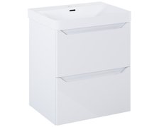 Elita HELO kúpeľňová skrinka s umývadlom 58,5 x 44,2 cm, biela lesklá RE010600208060