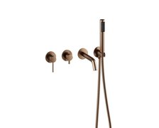 Besco VEO 4-otvorová podomietková vaňová batéria brúsená meď BW-V4P-MS