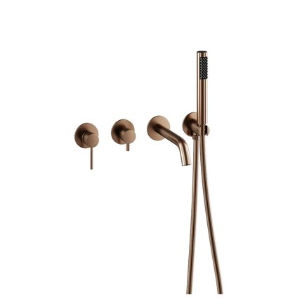 Besco VEO 4-otvorová podomietková vaňová batéria brúsená meď BW-V4P-MS