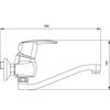 Novaservis METALIA 56 drezová umývadlová vodovodná batéria 150 mm, chróm 56070,0