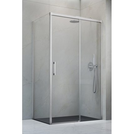 Radaway IDEA BRUSHED NICKEL KDD obdĺžnikový sprchový kút 110 x 120 x 205 cm 387063-91-01L+387064-91-01R