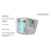 Roca AVANT In-Tank® stojatá WC misa s integrovanou nádržkou 56,5 x 42 cm, vnútorné pripojenie vody, Supraglaze A80336MS0W