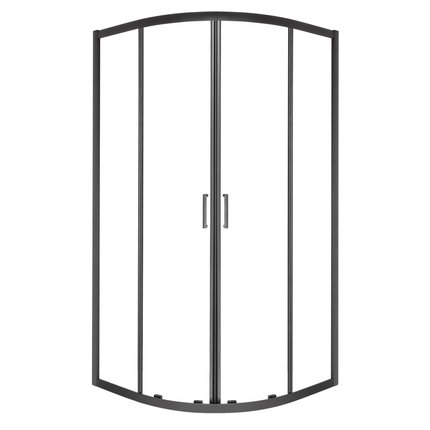 Novoterm ARUBA BL black sprchový kút bez vaničky 90 x 90 x 185 cm, sklo číre, profil čierny