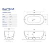 Aquatek DAYTONA voľne stojaca akrylátová vaňa 160 x 81 cm
