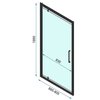 Rea RAPID SWING CHROM Sprchové dvere jednokrídlové 90 x 195 cm sklo číre K5606