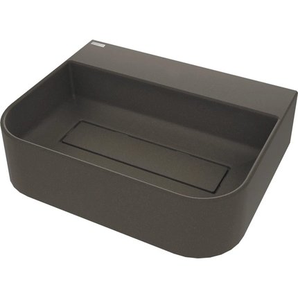 Deante ARNIKA granitové umývadlo na dosku s krytom 50,5 x 40,5 cm, antracit metalik CQA_TU5S