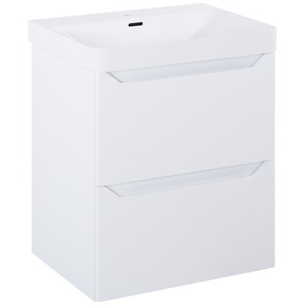 Elita HELO kúpeľňová skrinka s umývadlom 58,5 x 44,2 cm, biela matná RE010600205290