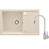 Deante LEDA granitový drez s batériou 67 x 44 cm, bež ZRDG5113