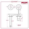 Corsan LUGO podomietková umývadlová vodovodná batéria gun metal CMB7515GM