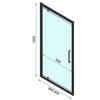 Rea RAPID SWING GOLD Sprchové dvere jednokrídlové 90 x 195 cm sklo číre K5618