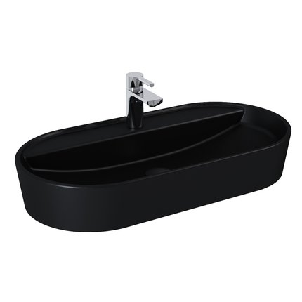 Elita BABETTE Umývadlo na dosku 81 x 41,5 cm, Black Matt RE040820017160