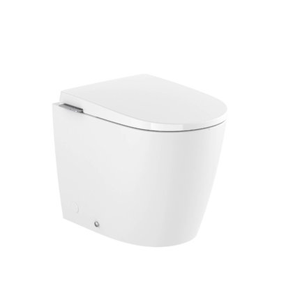 Roca AVANT In-Tank® stojatá WC misa s integrovanou nádržkou 56,5 x 42 cm, vnútorné pripojenie vody, napájanie 230V, Supraglaze A80336MS00