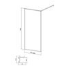 Cersanit LARGA Walk-in 100 x 200 cm, chróm S932-136