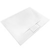 Rea BAZALT WHITE obdĺžníková sprchová vanička 80 x 120 x 2,5 cm, povrch štruktúra, biela K3321