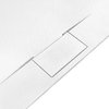 Rea BAZALT WHITE obdĺžníková sprchová vanička 80 x 120 x 2,5 cm, povrch štruktúra, biela K3321