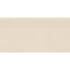 Tubadzin Industrio ivory rektifikovaná schodnica matná 29,6 x 59,8 cm