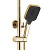 Rea ATLAS GOLD BRUSH sprchový kút 80 x 90 x 200 cm, sklo číre, ľavý K4672 + K4336
