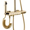 Rea ATLAS GOLD BRUSH sprchový kút 80 x 90 x 200 cm, sklo číre, ľavý K4672 + K4336