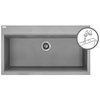 Laveo TAU jednokomorový granitový drez 90 x 50 cm, sivý SBT_5109