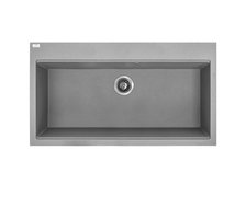 Laveo TAU jednokomorový granitový drez 90 x 50 cm, sivý SBT_5109