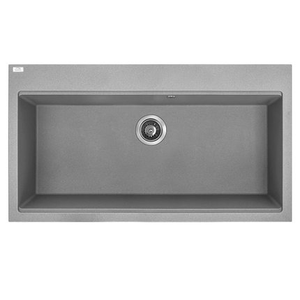 Laveo TAU jednokomorový granitový drez 90 x 50 cm, sivý SBT_5109