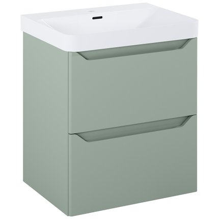 Elita HELO kúpeľňová skrinka s umývadlom 58,5 x 44,2 cm, sage matt RE010600201470
