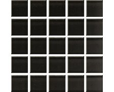 Ceramika Konskie Black glass mozaika lesklá 25 x 25 cm