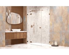 Radaway ESSENZA PRO BRUSHED COPPER KDJ obdĺžnikový sprchový kút 120 x 100 x 200 cm 10097120-93-01R+10098100-01-01