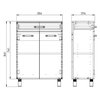 Elita Sunn 60 2D 1S White HG – kúpeľňová komoda 58,6x84,1x29,6 cm – RE169199008060