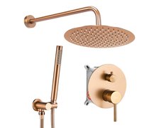 Rea LUNGO pod-omietkový sprchový set + box, brúsená meď P8809