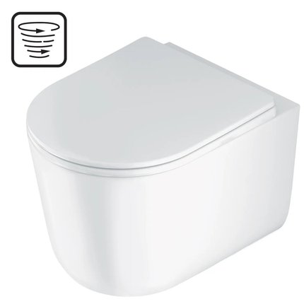 Deante JASMIN WC misa závesná vírivé splachovanie 49 x 36 cm so sedátkom CDJD6ZPW