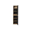 Comad Hampton 800-01 FSC vysoká skrinka 170 x 40 cm tmavý betón/dub hunton
