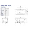 Aquatek ARIZONA voľne stojaca akrylátová vaňa prístenná 150 x 80 cm