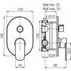 Valvex TUBE podomietková 3-funkčná batéria, chróm 2408640