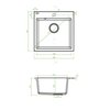 Laveo ALENA jednokomorový granitový drez 49 x 49 cm, biely SBA_610T