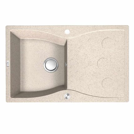 Laveo MOLOKIN granitový drez 80 x 50 cm, bež SPO_411T